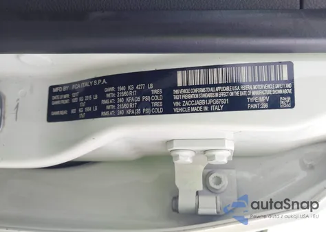 2018 Jeep Renegade Latitude Fwd z USA, uszkodzony, nr VIN ZACCJABB1JPG67931